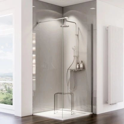 Schulte ExpressPlus DecoDesign Duschrückwand 100 X 255 Cm Hochglanz Reflex-Grau