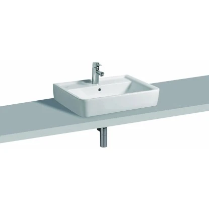 Geberit Aufsatzwaschbecken Renova Plan 65 Cm Weiß – Bild 2