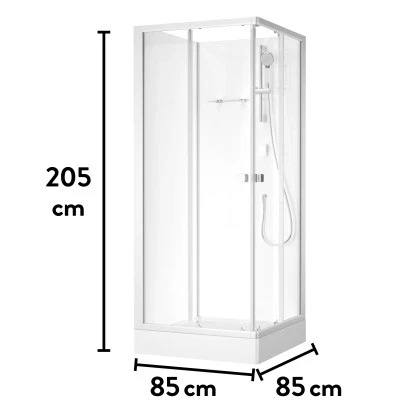 Baliv Komplettdusche DUK-85.110KE 85 Cm X 85 Cm Silber Matt – Bild 11