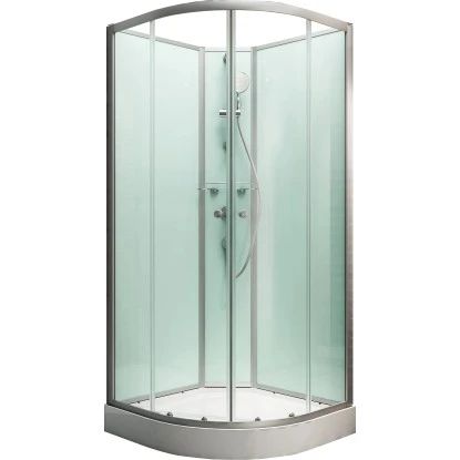 Schulte Komplettduschkabine Kreta II Alu-Natur Hellgrün 89x89x202 Cm – Bild 2