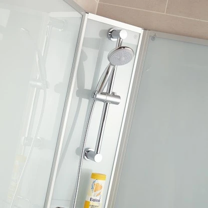 Schulte Komplettduschkabine Korfu II Alu-Natur Hellgrün 89x89x202 Cm – Bild 6