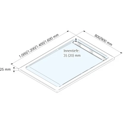 Schulte ExpressPlus Duschwanne Mit Rinne Extraflach 90x120cm – Bild 4