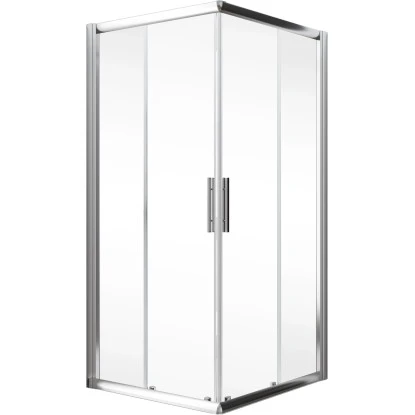 Schulte Eckeinstieg Kristall/Trend 80 Cm X 80 Cm X 185 Cm Echtglas Klar Hell – Bild 2