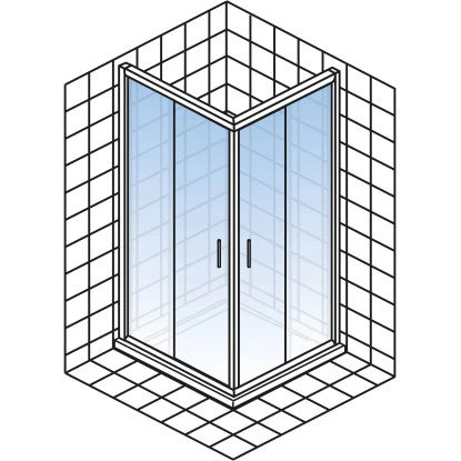 Schulte Eckeinstieg Kristall/Trend 80 Cm X 80 Cm X 185 Cm Echtglas Klar Hell – Bild 4