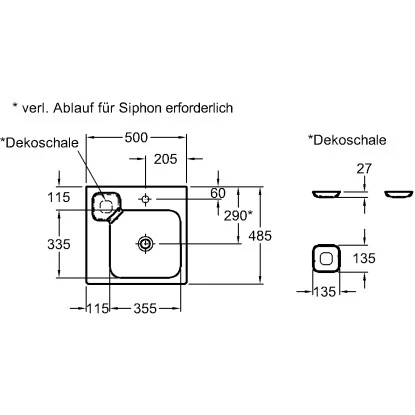 Geberit Waschbecken ICon 50 Cm Mit Dekoschale Links – Bild 4