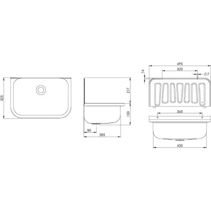 Sanitop-Wingenroth Ausgussbecken Edelstahl 50 Cm Chrom – Bild 8