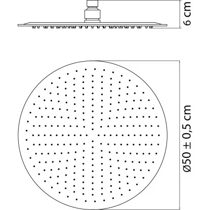 AquaSu Kopfbrause Santico Rund Edelstahl Ø 50 Cm – Bild 3