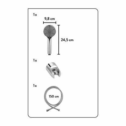 Baliv Wannenbrause-Set WBS-150.20 Verchromt – Bild 2