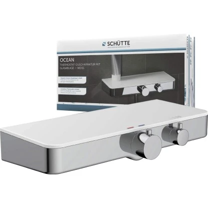 Schütte Thermostat-Duscharmatur Ocean Mit Ablage Chrom-Weiß