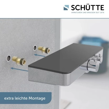 Schütte Thermostat-Duscharmatur Ocean Mit Ablage Chrom-Anthrazit – Bild 2
