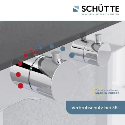 Schütte Thermostat-Duscharmatur Ocean Mit Ablage Chrom-Anthrazit – Bild 3