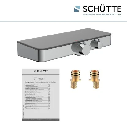 Schütte Thermostat-Duscharmatur Ocean Mit Ablage Chrom-Anthrazit – Bild 5