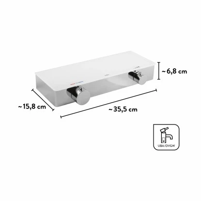 Baliv Thermostat-Duscharmatur DU-2070 Weiß Verchromt – Bild 4