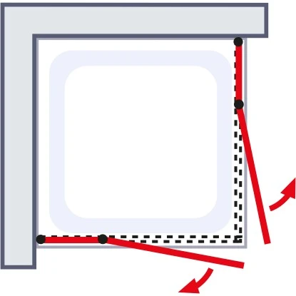 Schulte Eckeinstieg 4-teilig Sunny Alu-Natur Echtglas Klar Hell 192 Cm X 80 Cm – Bild 5