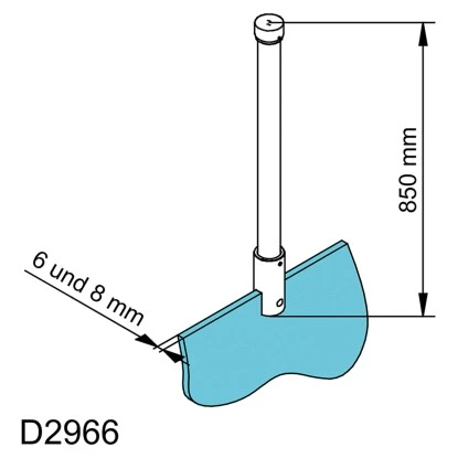 Schulte Stabilisator Deckenstrebe Für Duschwand 6-8 Mm Glas 85 Cm Chromoptik – Bild 2