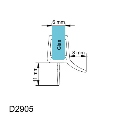 Schulte Wasserabweisprofil Für 6 Mm Glas – Bild 2