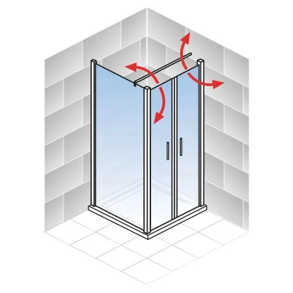 Schulte Alexa Style 2.0 Pendeltür Inklusive Seitenwand 80 X 80 X 192 Cm – Bild 5