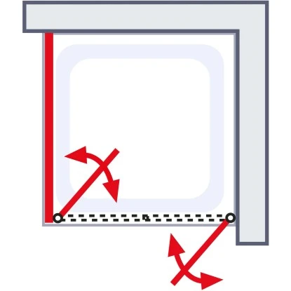 Schulte Pendeltür Alexa Style 2.0 Alu-Natur Glas Klar Hell 90x90x92 Cm – Bild 6