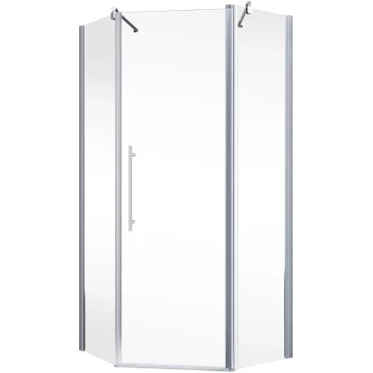 Schulte Fünfeckdusche Alexa Style 2.0 Alu-Natur Klar Glas Hell 192 Cm X 90 Cm