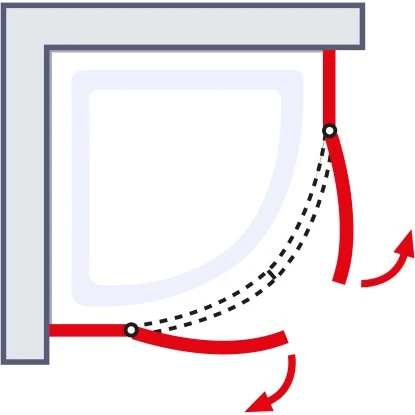 Schulte Runddusche Alexa Style 2.0 Echtglas 4-tlg. Alu-Natur 90 Cm X 90 Cm – Bild 4