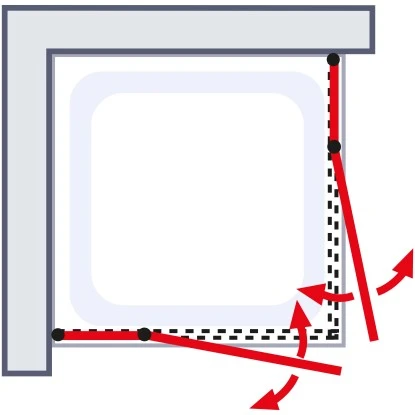 Schulte Eckeinstieg Mit Drehtür Alexa Style 2.0 Chromoptik BxHxT 90x90x192 Cm – Bild 3