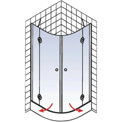 Schulte Runddusche Mit Drehtüren MasterClass BxTxH 80 X 80 X 200 Cm – Bild 4