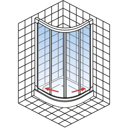 Schulte ExpressPlus Runddusche Kristall/Trend Inkl. Duschwanne 80x80cm – Bild 5