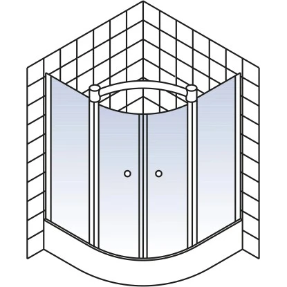 Schulte ExpressPlus Runddusche Garant 4-tlg. Alu-Natur Radius 55cm – Bild 4