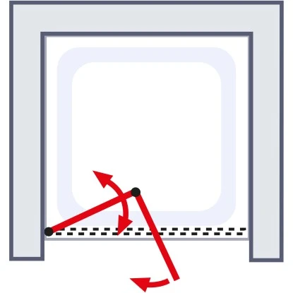 Schulte Falttür Kristall/Trend Alunatur Echtglas Tropfen Hell – Bild 4