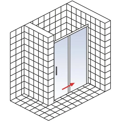 Schulte Schiebetür In Nische Kristall Trend 2-teilig BxH 140 X 200 Cm – Bild 5