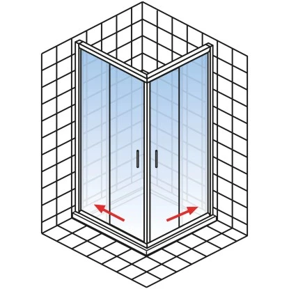Schulte Eckeinstieg II Ohne Unteres Profil Kristall Trend Alu-Natur 200 X 90 Cm – Bild 4