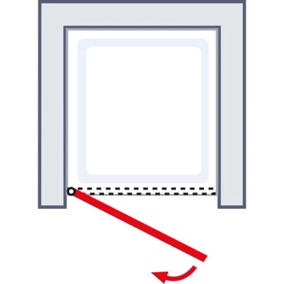 Schulte ExpressPlus Drehtür In Nische Garant Alu Natur Links 200x80cm – Bild 6