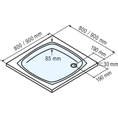 Schulte ExpressPlus Duschwanne Eckig Flach Sanitäracryl 90 X 90 Cm – Bild 3