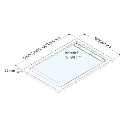 Schulte Duschwanne Rechteck Mit Rinne 90 Cm X 140 Cm Alpinweiß – Bild 3