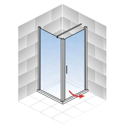 Schulte Sunny Drehtür Mit Seitenwand 90 X 80 X 180 Cm Weiß – Bild 6