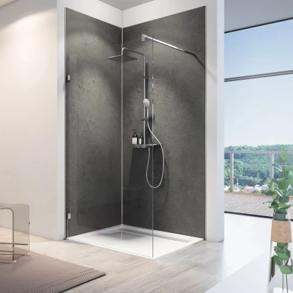 Schulte ExpressPlus DecoDesign Duschrückwand Softtouch Stein Anthrazit 255x100cm – Bild 2