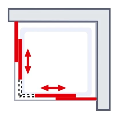 Schulte Eckeinstieg Mit Schiebetüren Sunny 180 Cm X 75-90 Cm Silber Klarglas – Bild 7