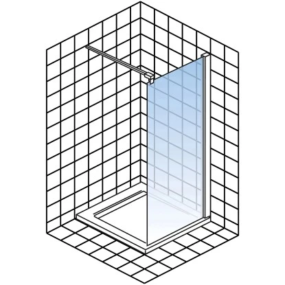 Schulte Walk In Frontteil Alexa Style 2.0 Dekor Frame Mattschwarz 200 X 120 Cm – Bild 5