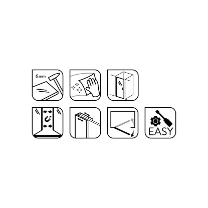 Baliv Dusch-Schwingtür DUK-80.60T 80 Cm X 195 Cm Chrom – Bild 10