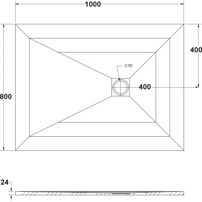 Ottofond Duschwanne Strato 100 Cm X 80 Cm X 2,4 Cm Weiß – Bild 4