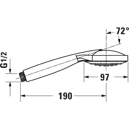 Duravit Handbrause Air Ø 9,7 Cm Chrom – Bild 2