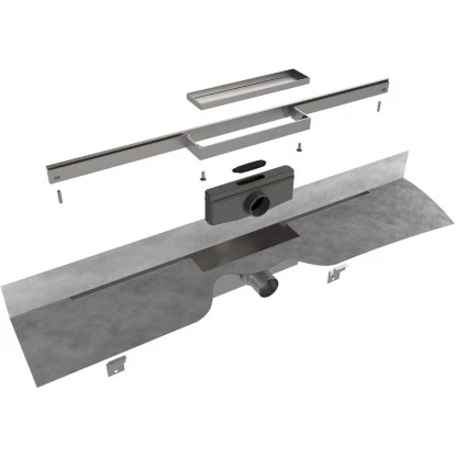 ESS Easy Drain Duschrinne M-Line 80 Cm Komplettset Sperrwasserhöhe 30 Mm – Bild 2