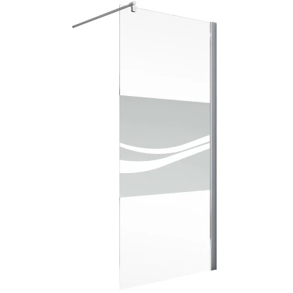 Schulte Duschwand Walk In Alexa Style 2.0 Chromoptik Dekor Liane 100 Cm – Bild 2