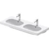 Duravit Möbel-Doppelwaschbecken D-Code 120 Cm Weiß Mit 1 Hahnloch Pro Becken