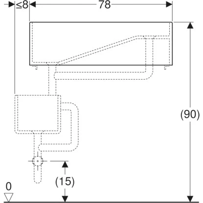 Geberit Gipsfangbecken Publica Oberteil 78 Cm Weiß – Bild 4