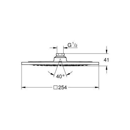 Grohe Kopfbrause Rainshower F-Series 10" Chrom – Bild 2