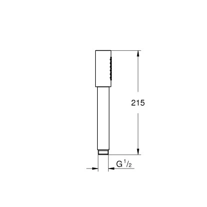 Grohe Stabhandbrause 1 Strahlart Chrom – Bild 2