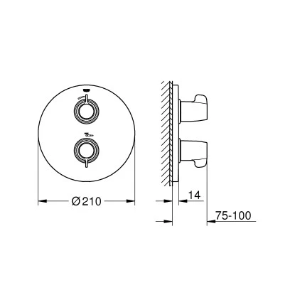 Grohe Thermostat-Brausebatterie Grohtherm Special Chrom – Bild 2