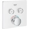 Grohe Thermostat Grohtherm SmartControl Mit 2 Absperrventilen Moon White Eckig