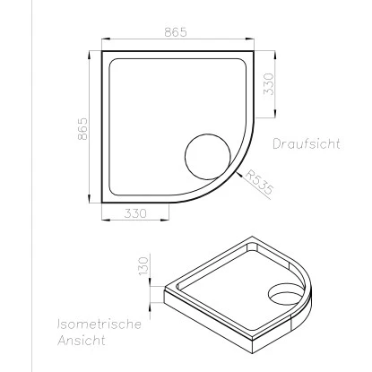 Ottofond Wannenträger Maui-VK 90 Cm – Bild 2